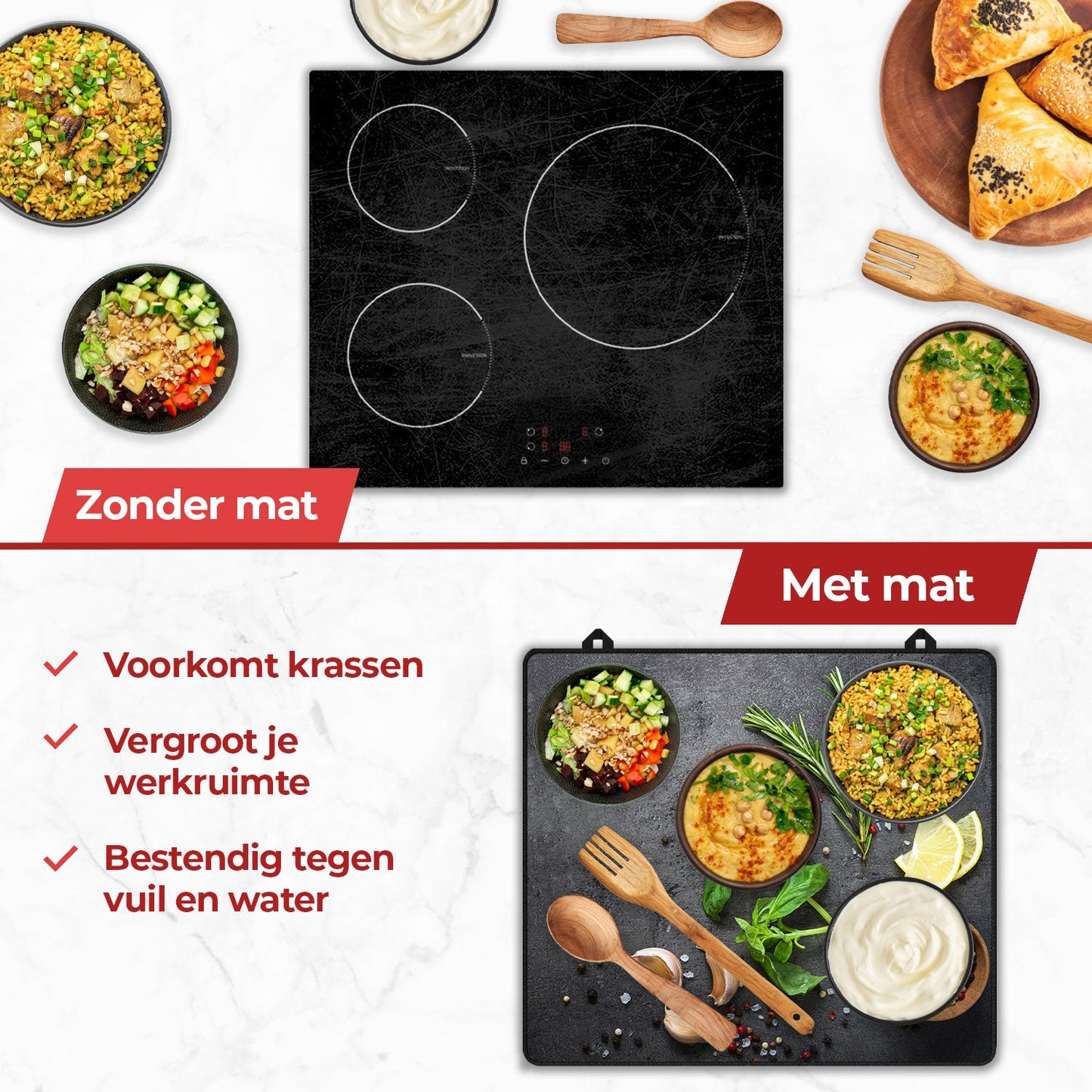 Voordelen van een inductie mat kruiden en specerijen limoen