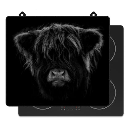 Inductie beschermer Schotse hooglander voor op de inductie kookplaat, vooraanzicht