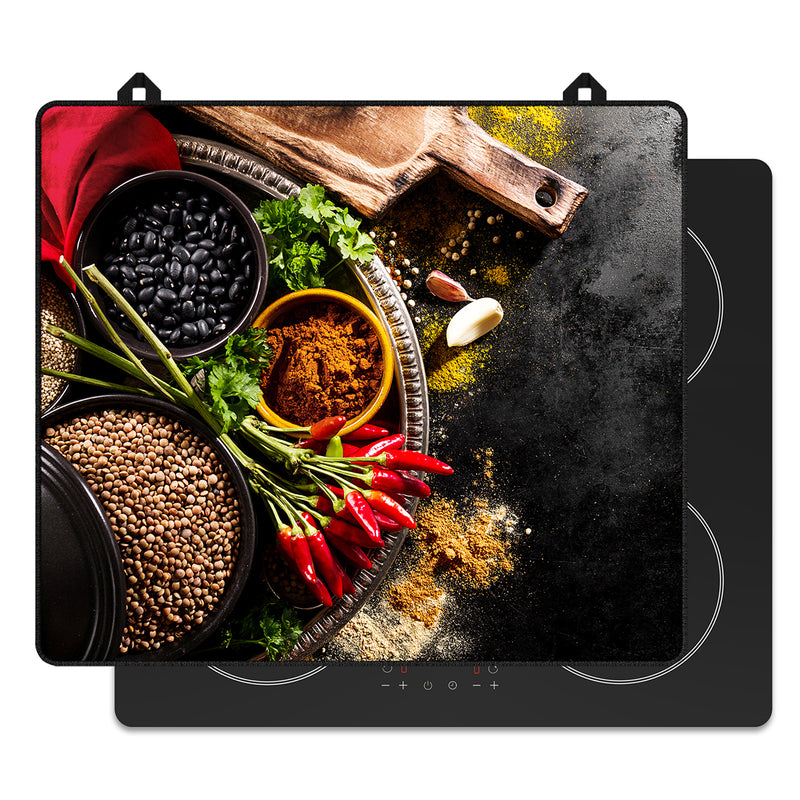 Inductie beschermer pittige specerijen voor op de inductie kookplaat, vooraanzicht