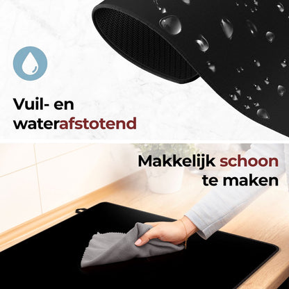 Inductie beschermer zwart effen makkelijk schoon te maken