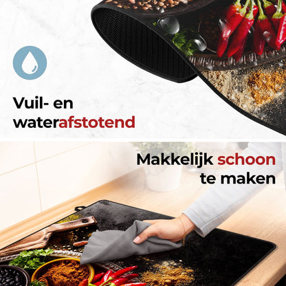 Inductie beschermer pittige specerijen makkelijk schoon te maken