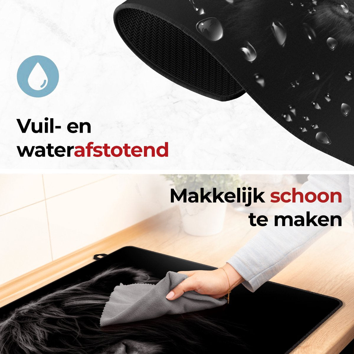 Inductie beschermer Schotse hooglander makkelijk schoon te maken