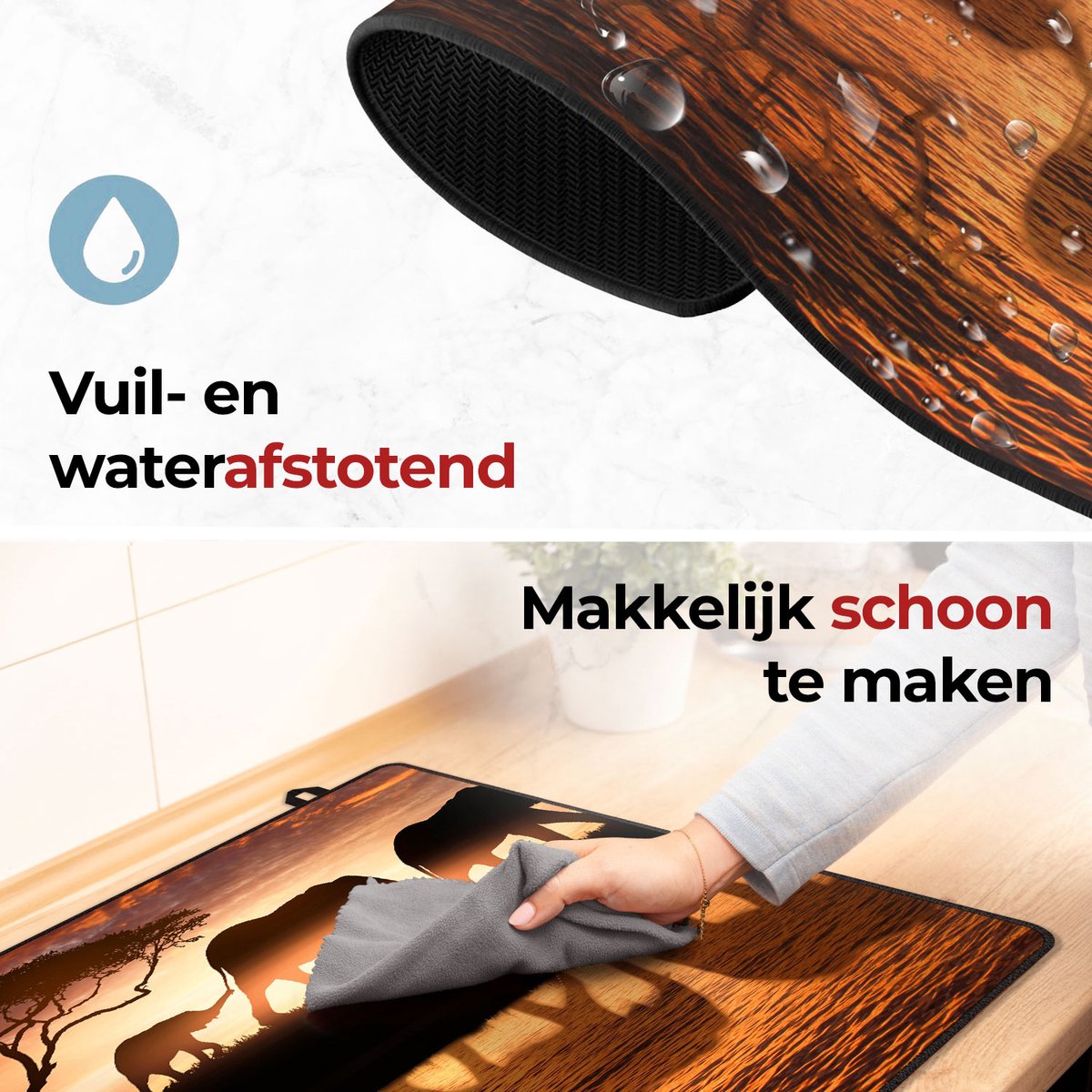 Inductie beschermer olifanten makkelijk schoon te maken