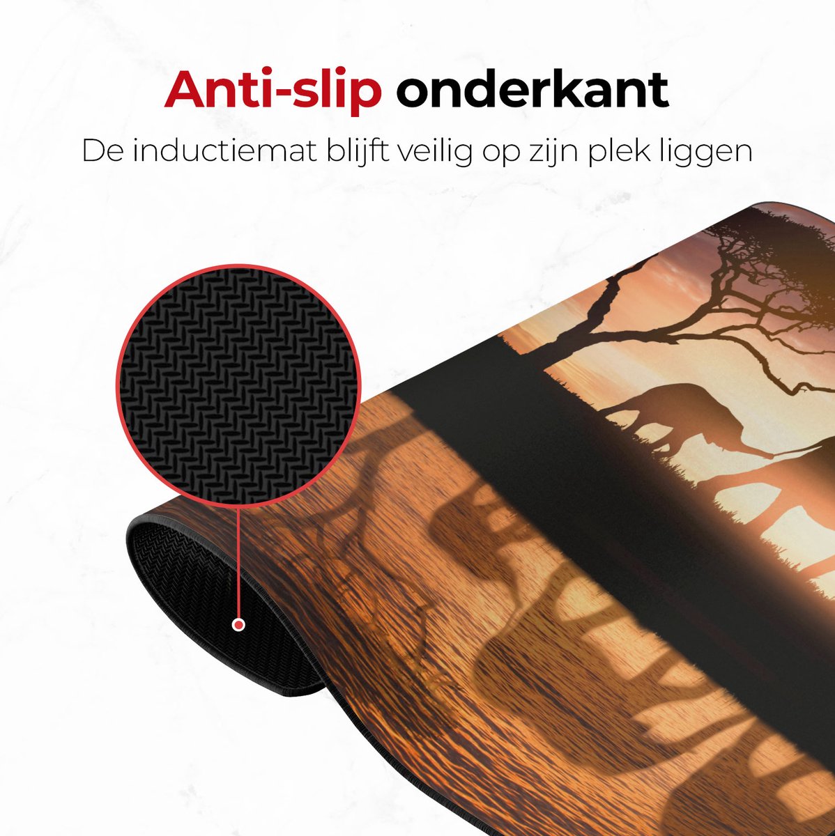 Inductie mat olifanten anti slip onderkant
