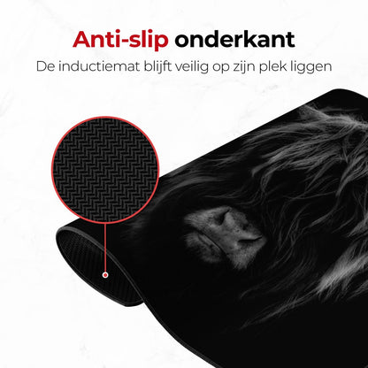 Inductie mat Schotse hooglander anti slip onderkant