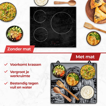Voordelen van een inductie mat Schotse hooglander zwart wit