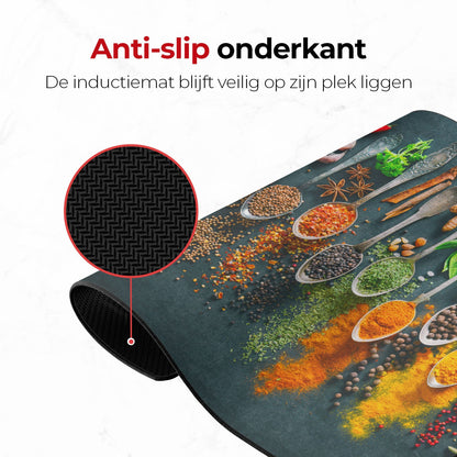 Inductie mat kruiden en specerijen lepels anti slip onderkant